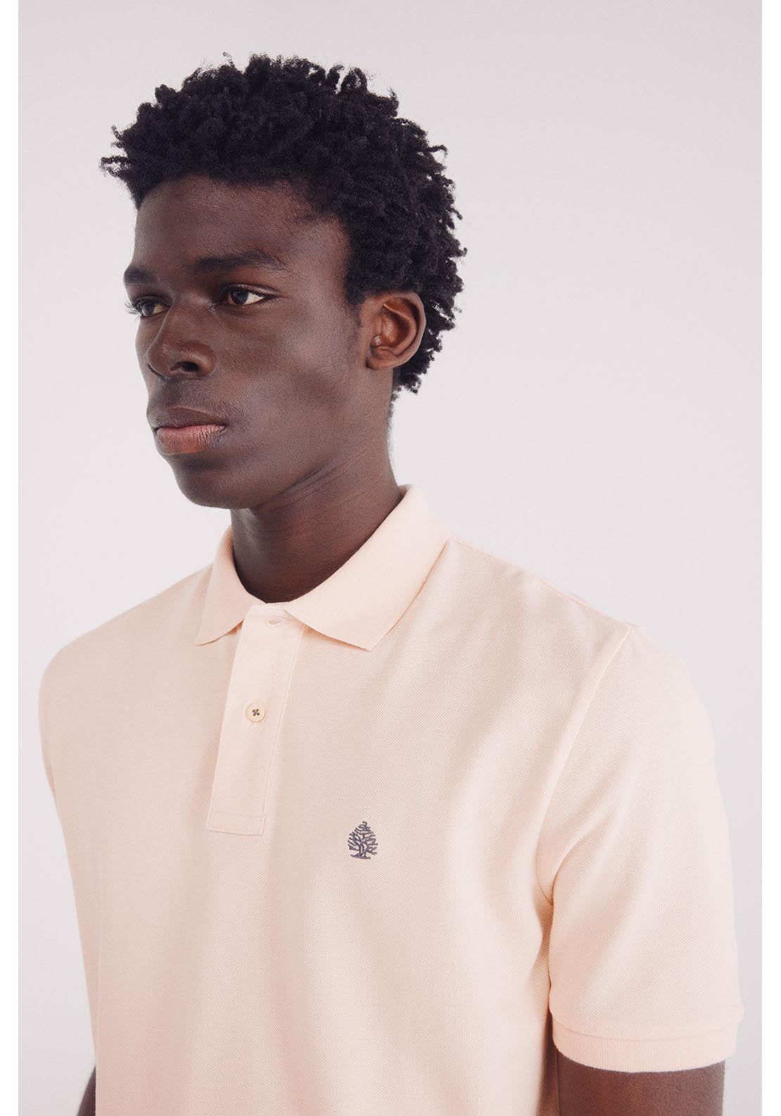 Springfield Essential Regular Fit Piqué Polo Shirt - Coral 3 Shaws Department Stores