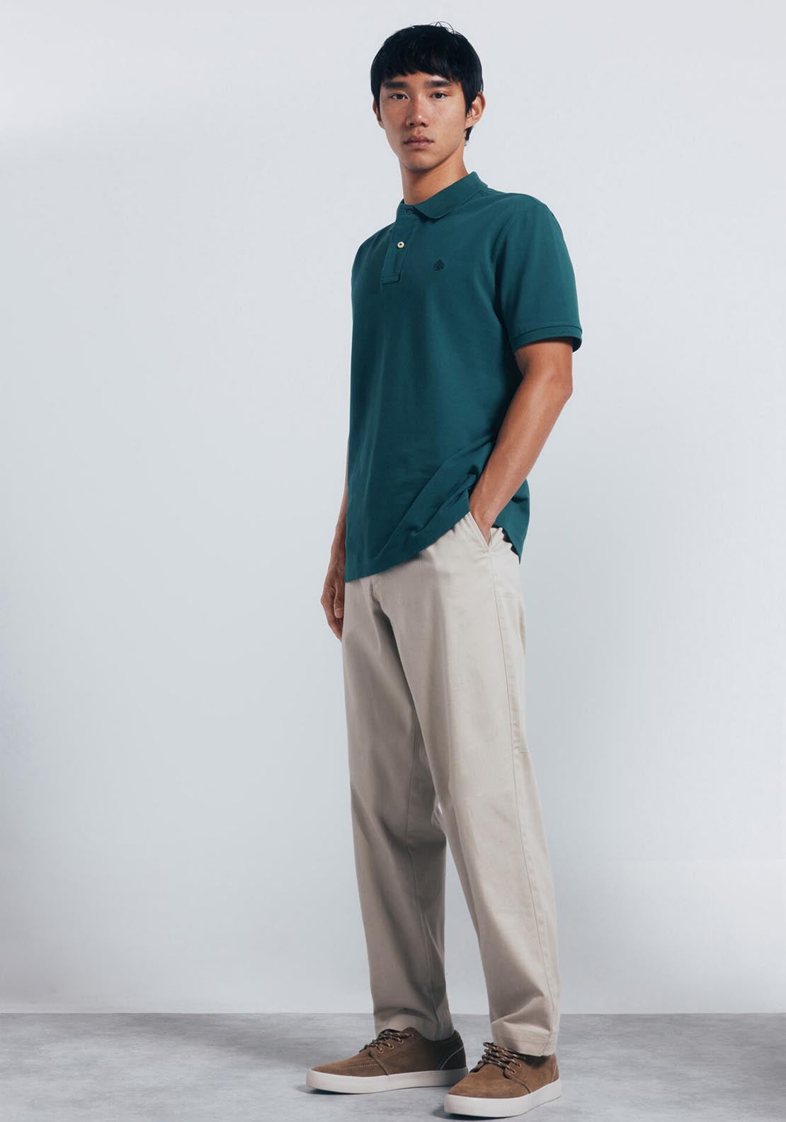 Essential Regular Fit Piqué Polo Shirt - Green