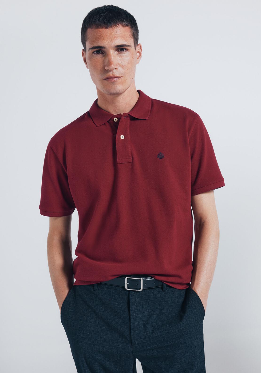 Essential Regular Fit Piqué Polo Shirt - Red