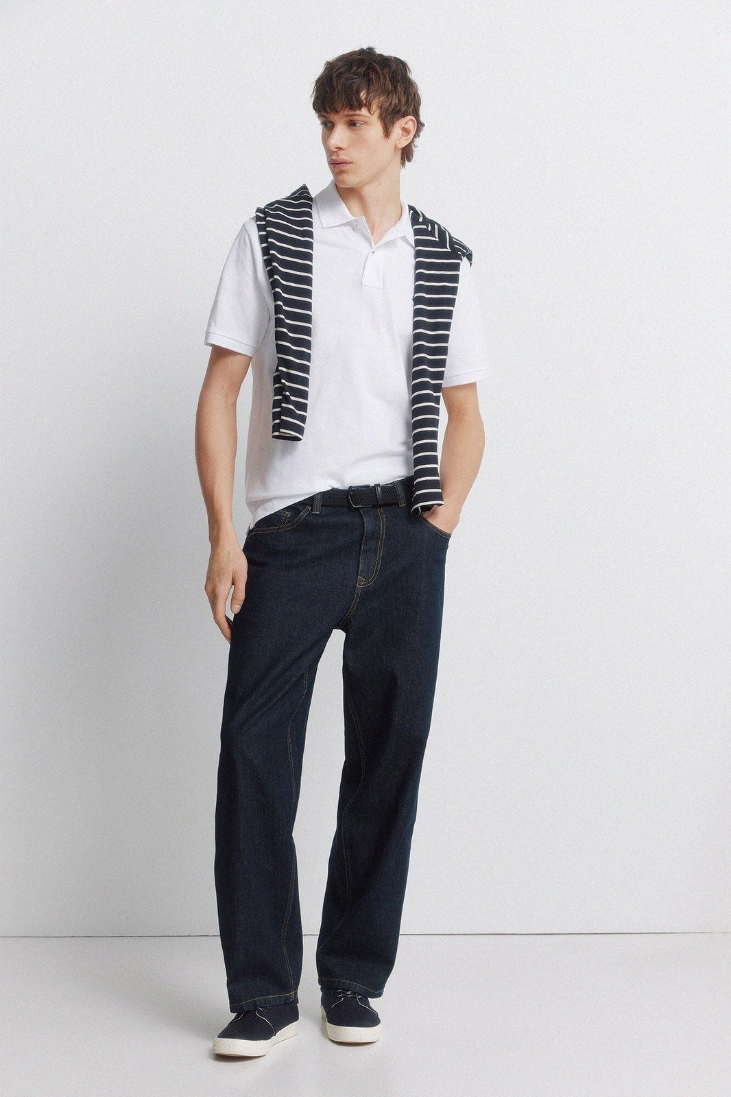 Basic Regular Fit Polo Shirt - White