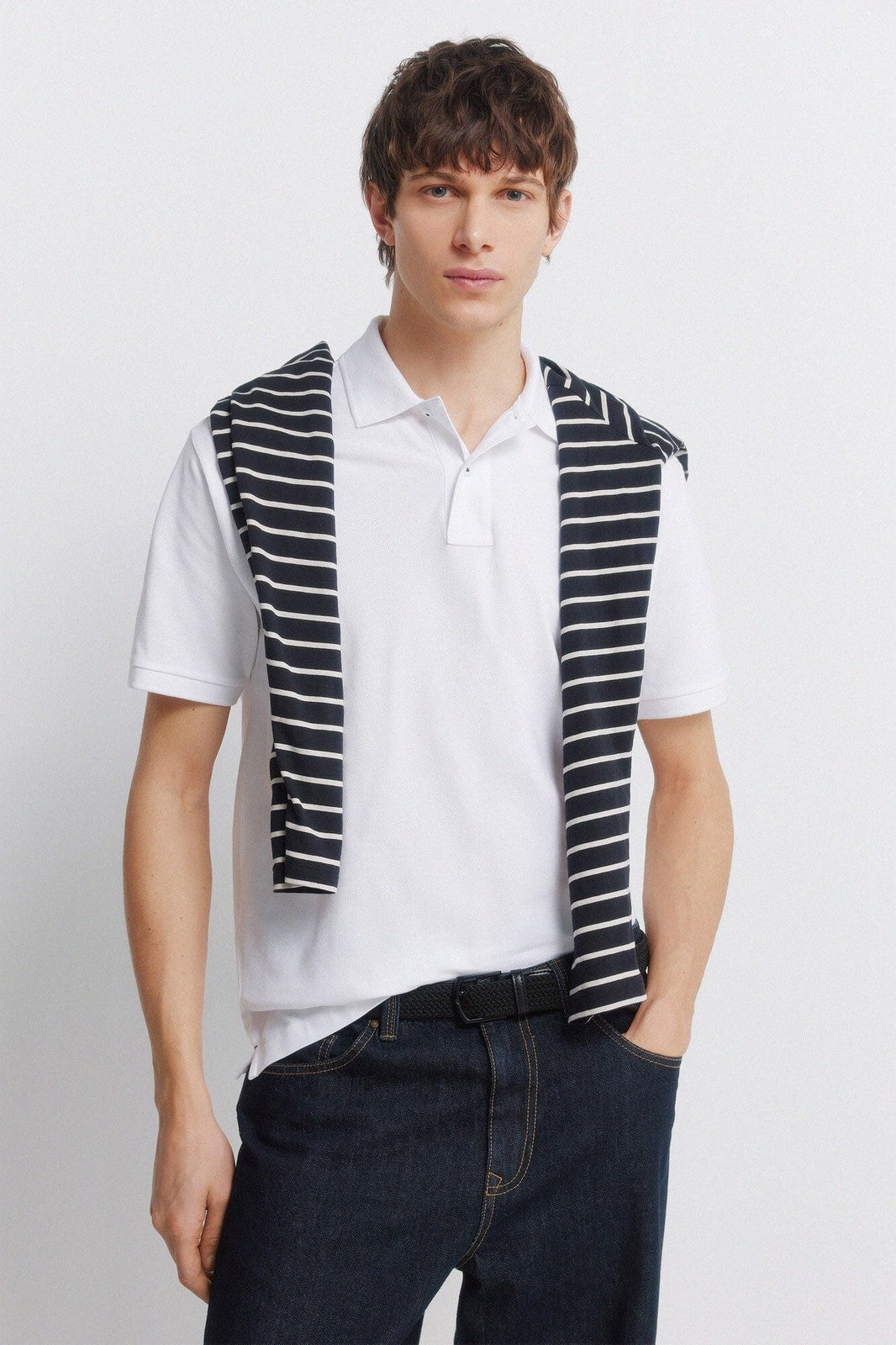 Basic Regular Fit Polo Shirt - White