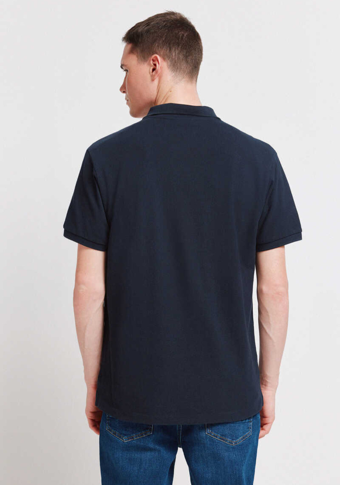 100% Cotton Basic Regular Fit Polo Shirt - Blue