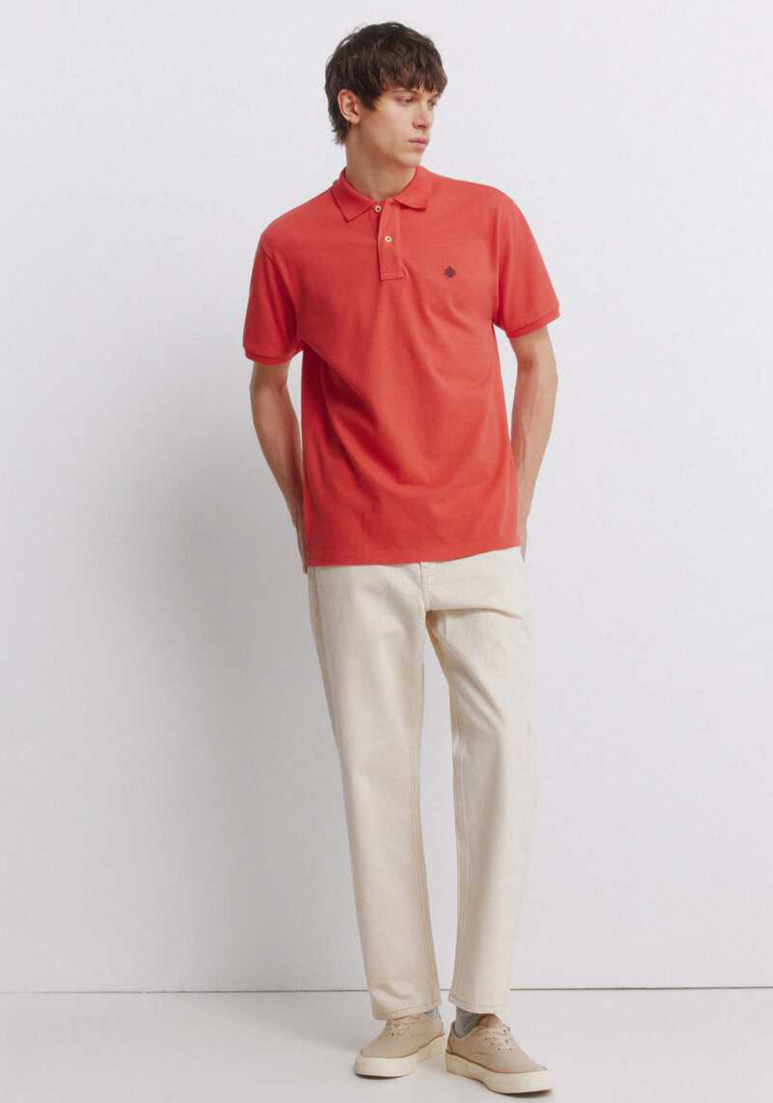 100% Cotton Basic Regular Fit Polo Shirt - Red