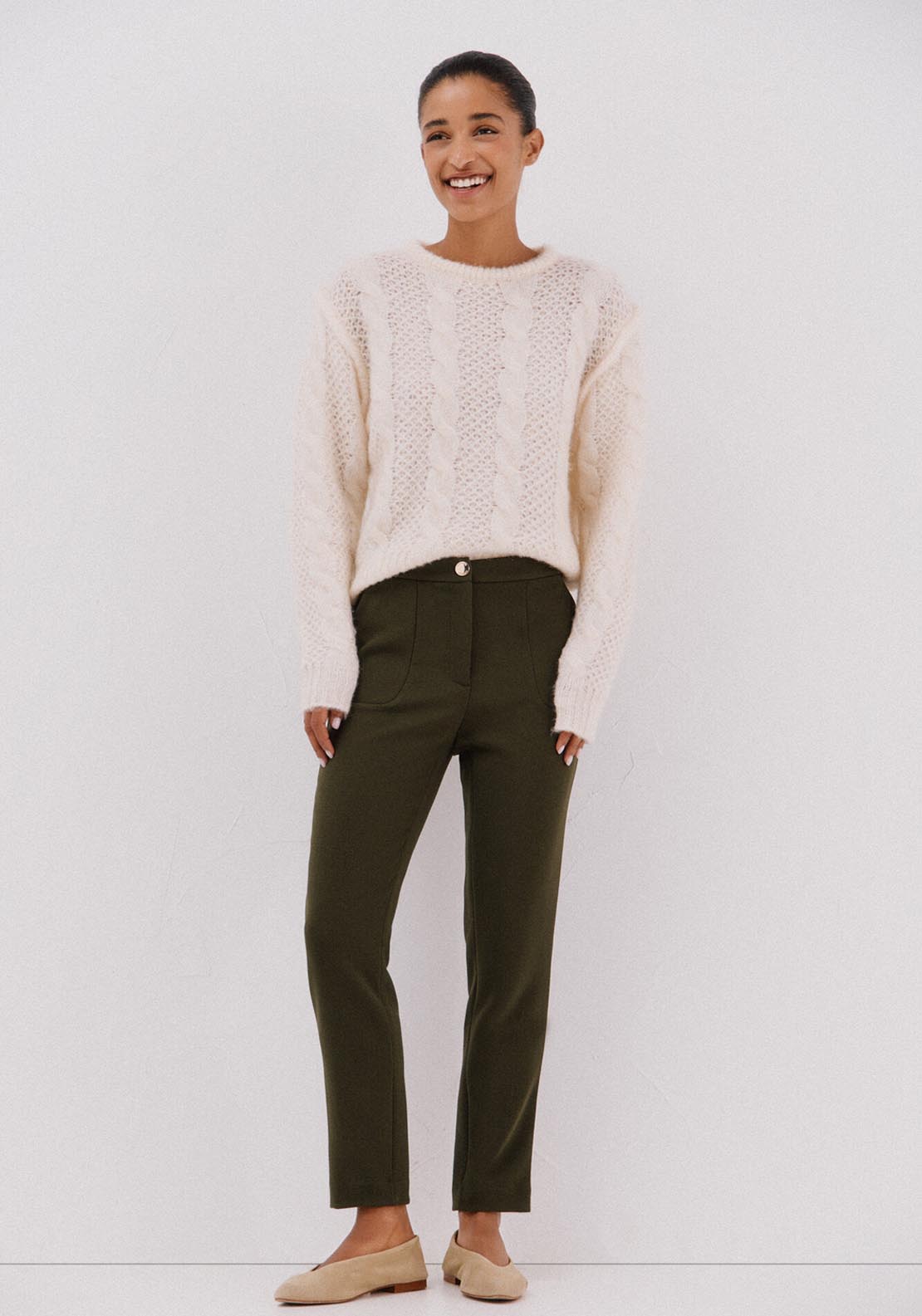 Comfort Stretch Pants - Green