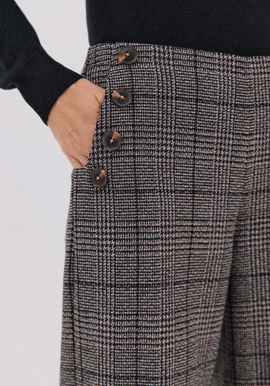 Cropped And Wide-Leg Pants - Grey