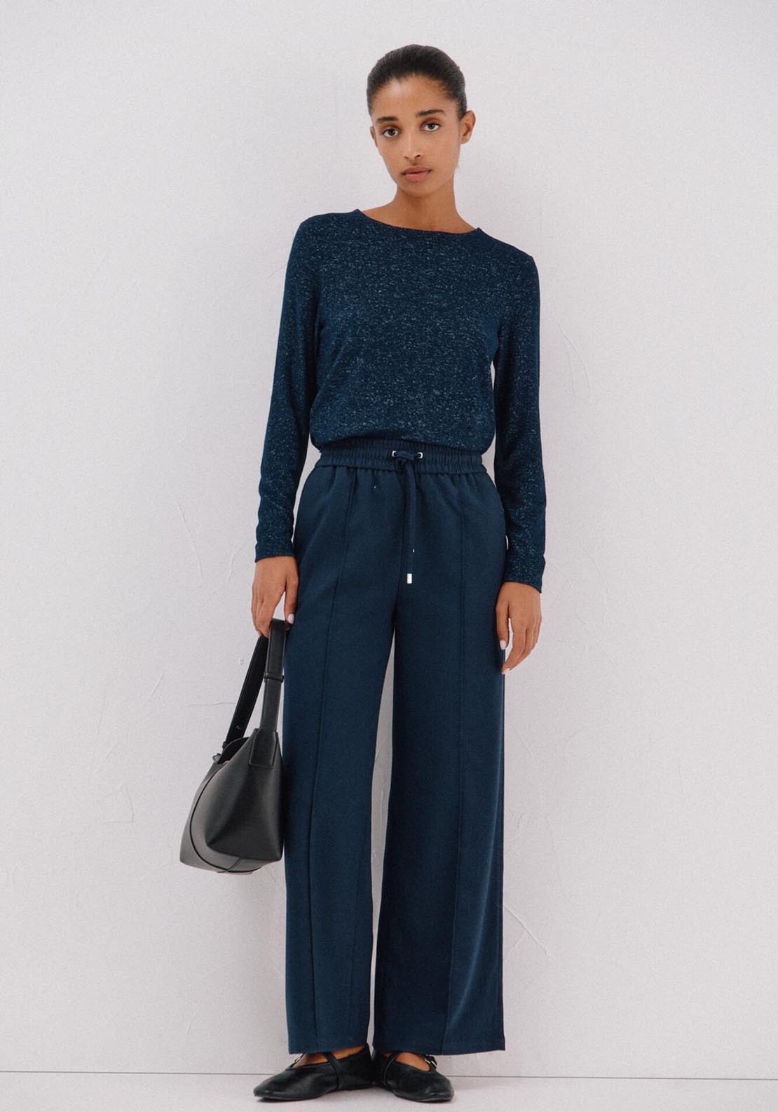 Panralón Rubber Texture Trousers - Blue