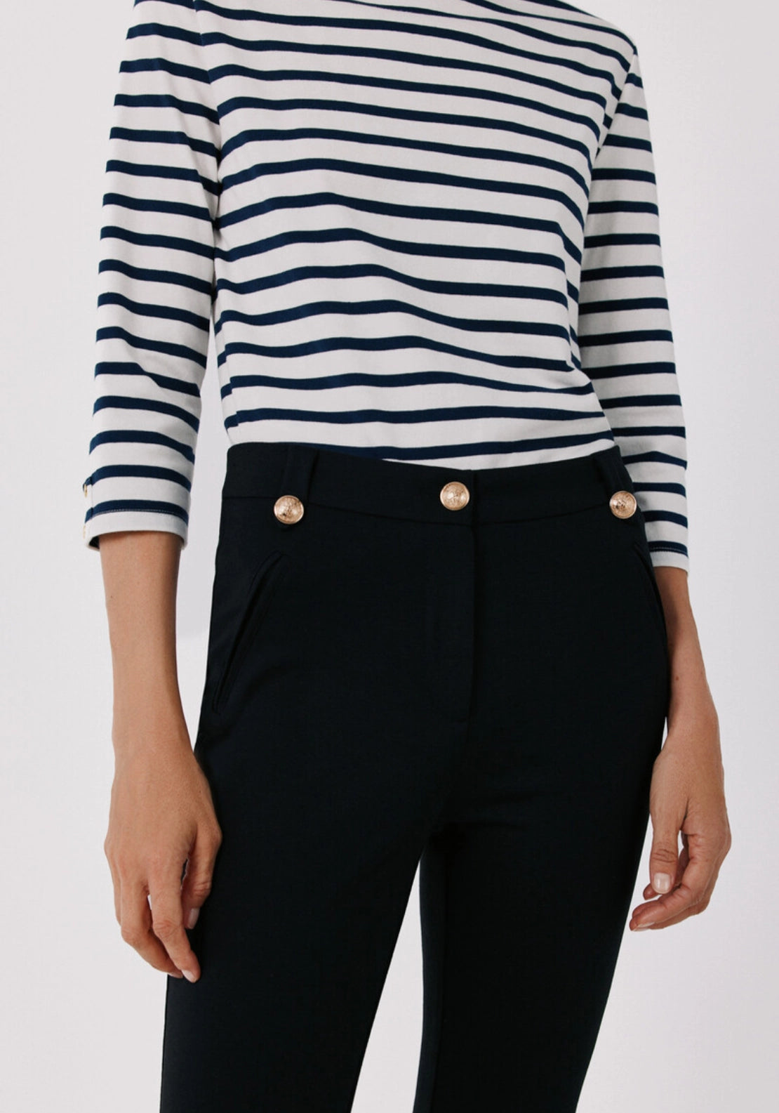 Cortefiel Roma Stretch Knit Trousers - Black 3 Shaws Department Stores