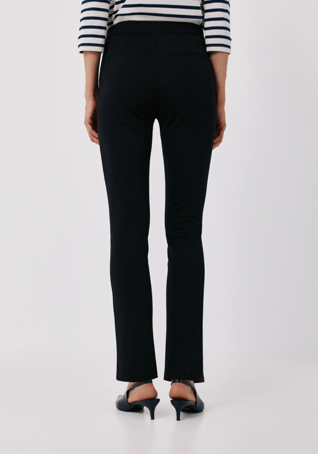 Cortefiel Roma Stretch Knit Trousers - Black 2 Shaws Department Stores