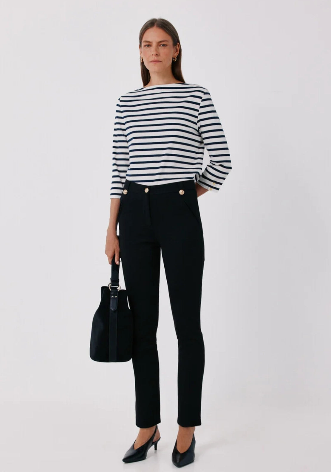 Cortefiel Roma Stretch Knit Trousers - Black 4 Shaws Department Stores