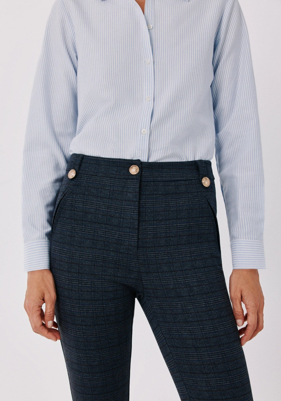 Roma Stretch Knit Trousers - Tan Print