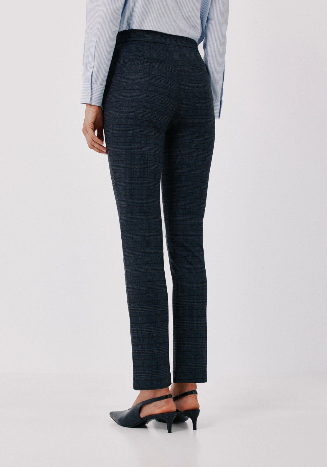 Roma Stretch Knit Trousers - Tan Print
