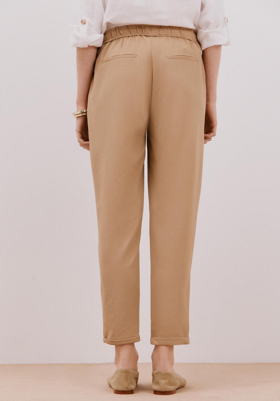 Cortefiel Very Fluid Pants - Sand 2 Shaws Department Stores
