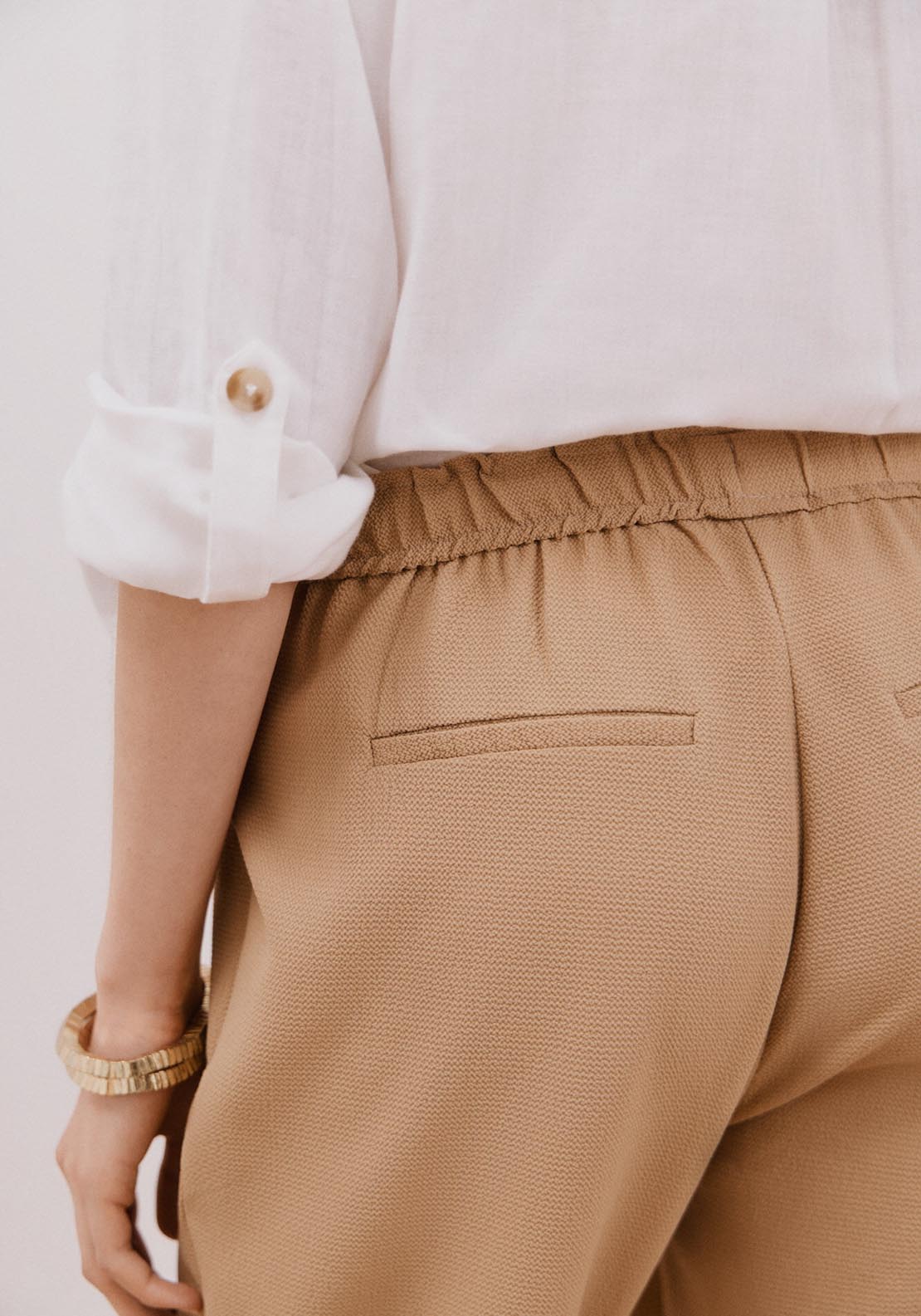 Cortefiel Very Fluid Pants - Sand 5 Shaws Department Stores