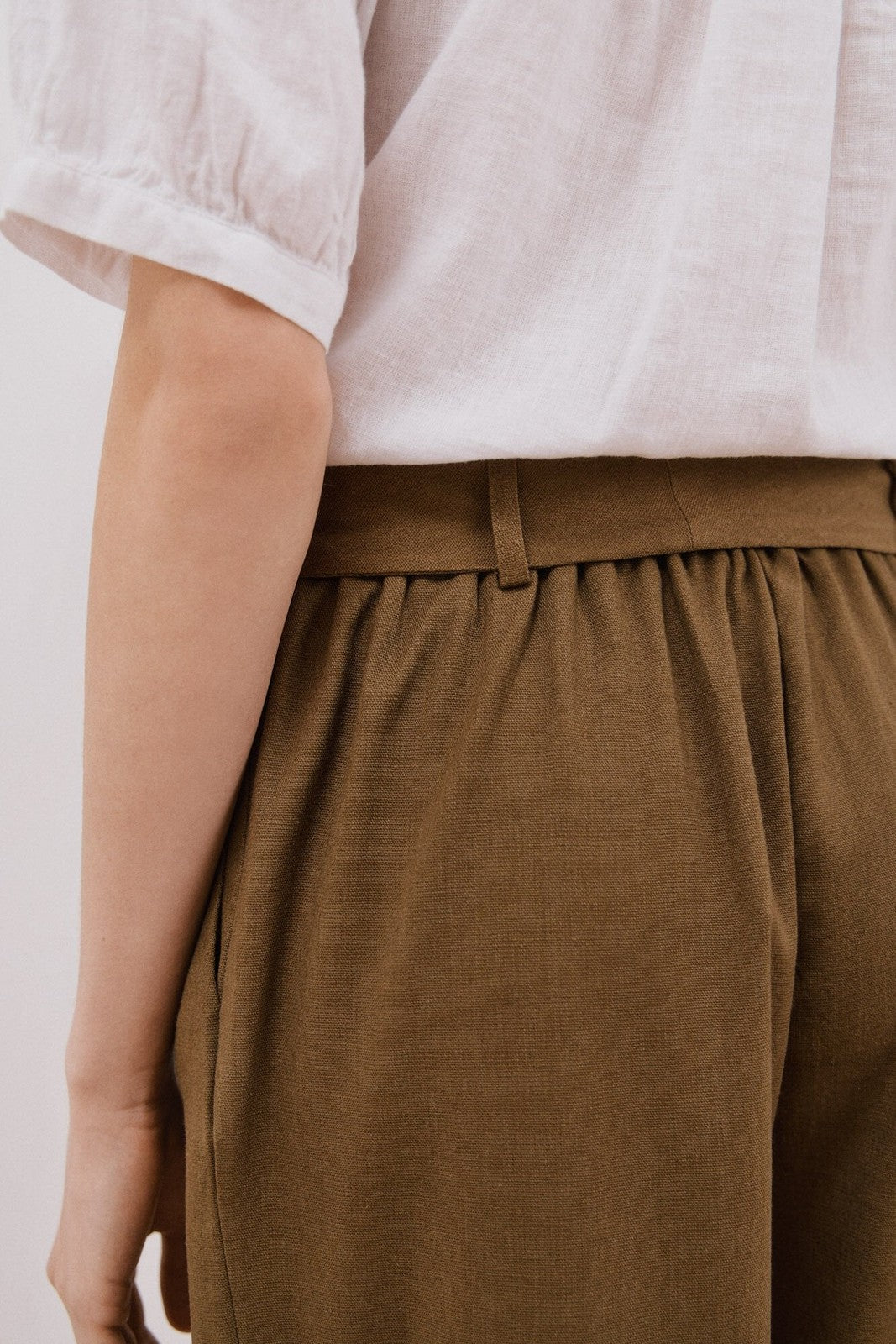 Cortefiel Midi Cape Skirt - Dark Khaki 5 Shaws Department Stores