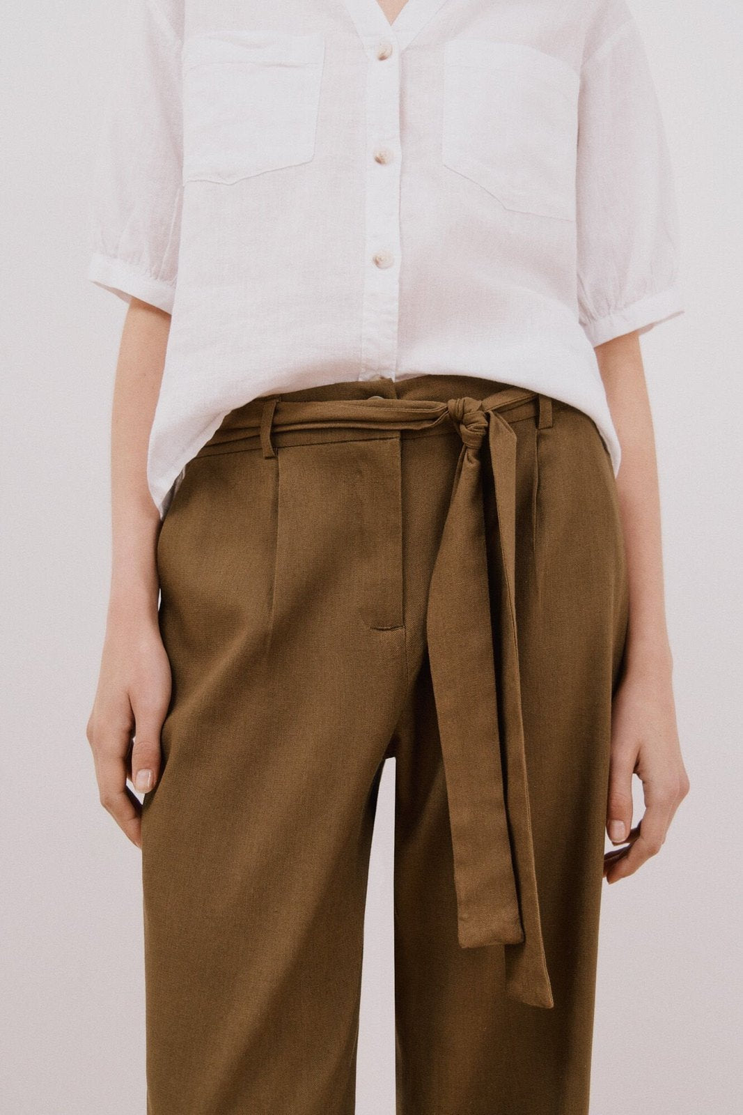 Cortefiel Midi Cape Skirt - Dark Khaki 4 Shaws Department Stores