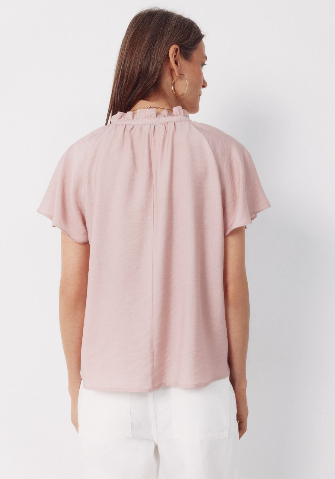 Cortefiel Raglan Sleeve Blouse - Pink 2 Shaws Department Stores
