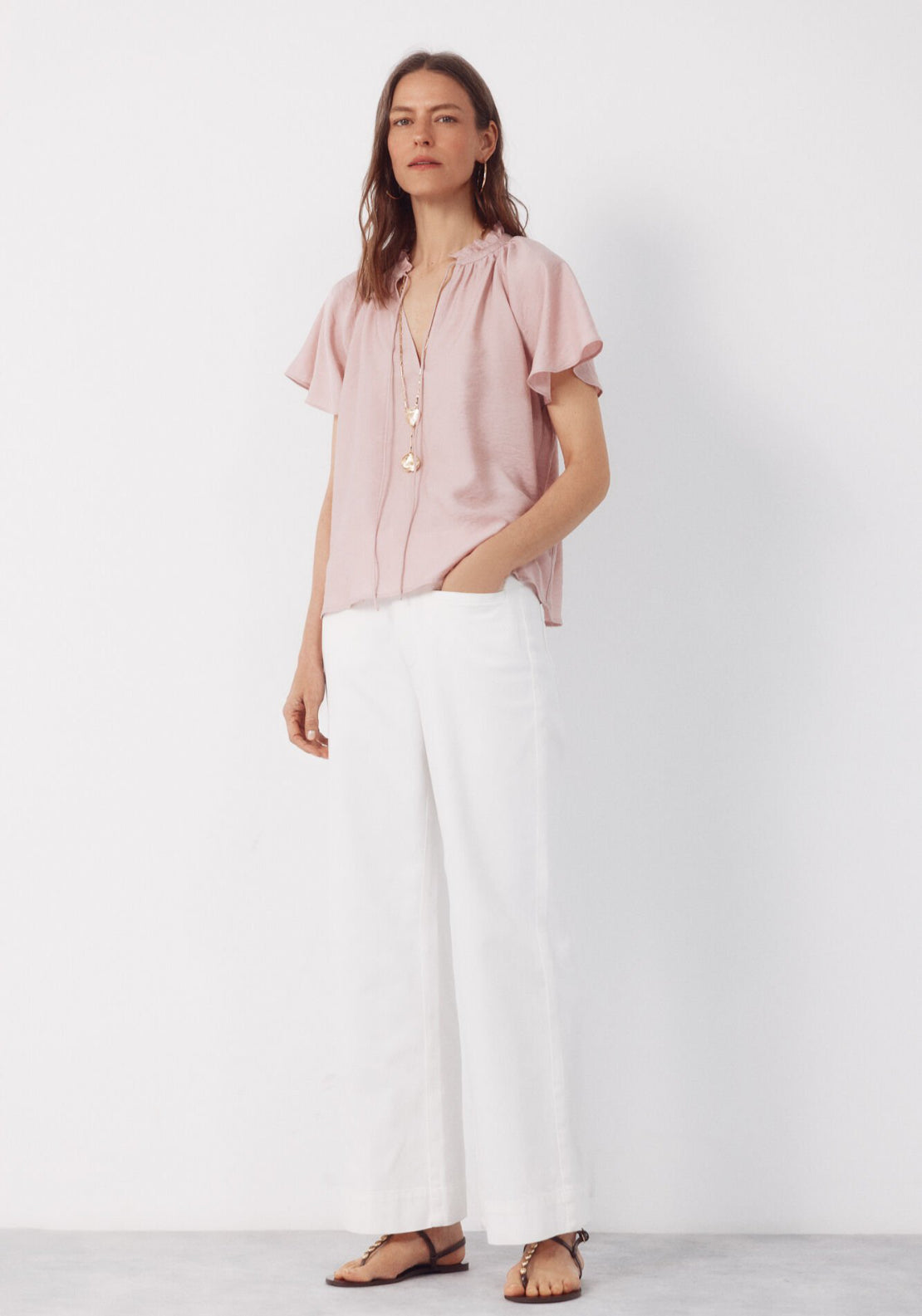 Cortefiel Raglan Sleeve Blouse - Pink 4 Shaws Department Stores