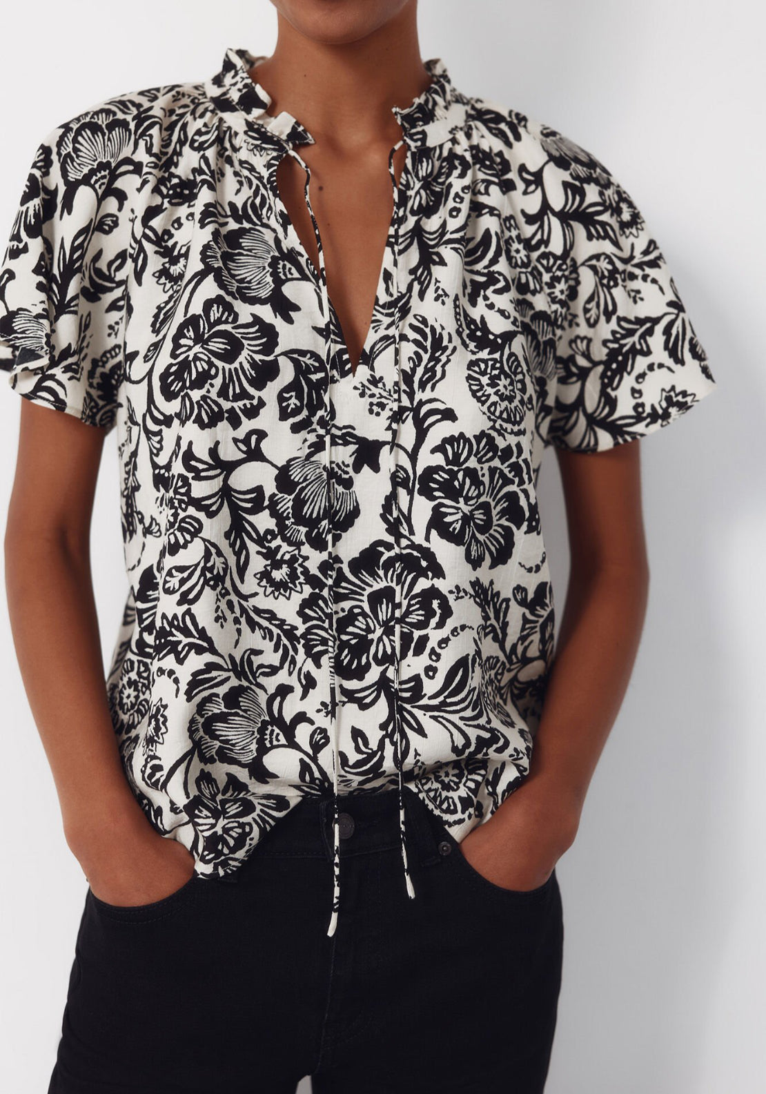 Cortefiel Raglan Sleeve Blouse - Multicolour 4 Shaws Department Stores