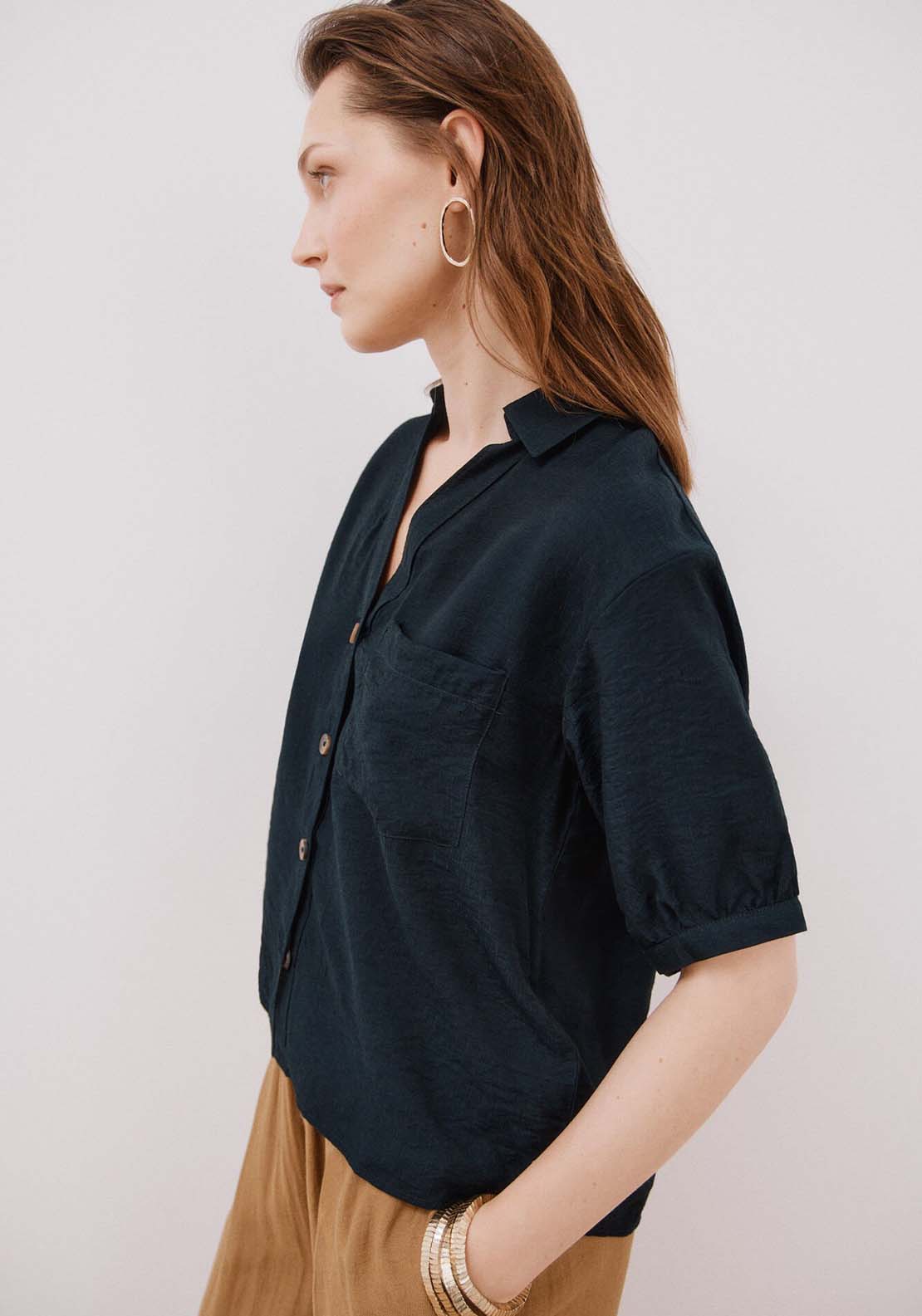 Animal Print Shirt - Black