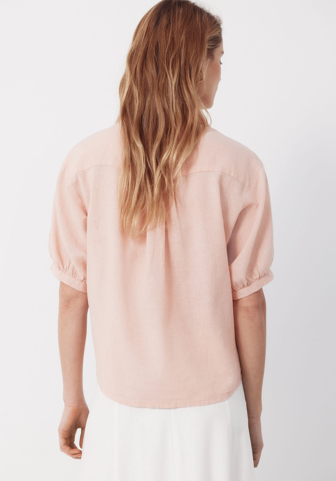 Cortefiel Rustic Short Sleeve Shirt - Pink 2 Shaws Department Stores