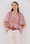 Flared Sleeve Blouse - Multicoloured