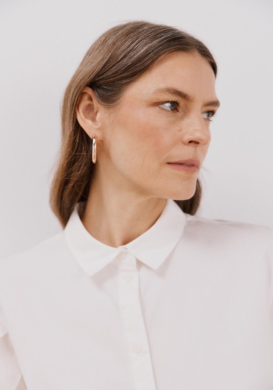 Cortefiel White Poplin Shirt - White 4 Shaws Department Stores