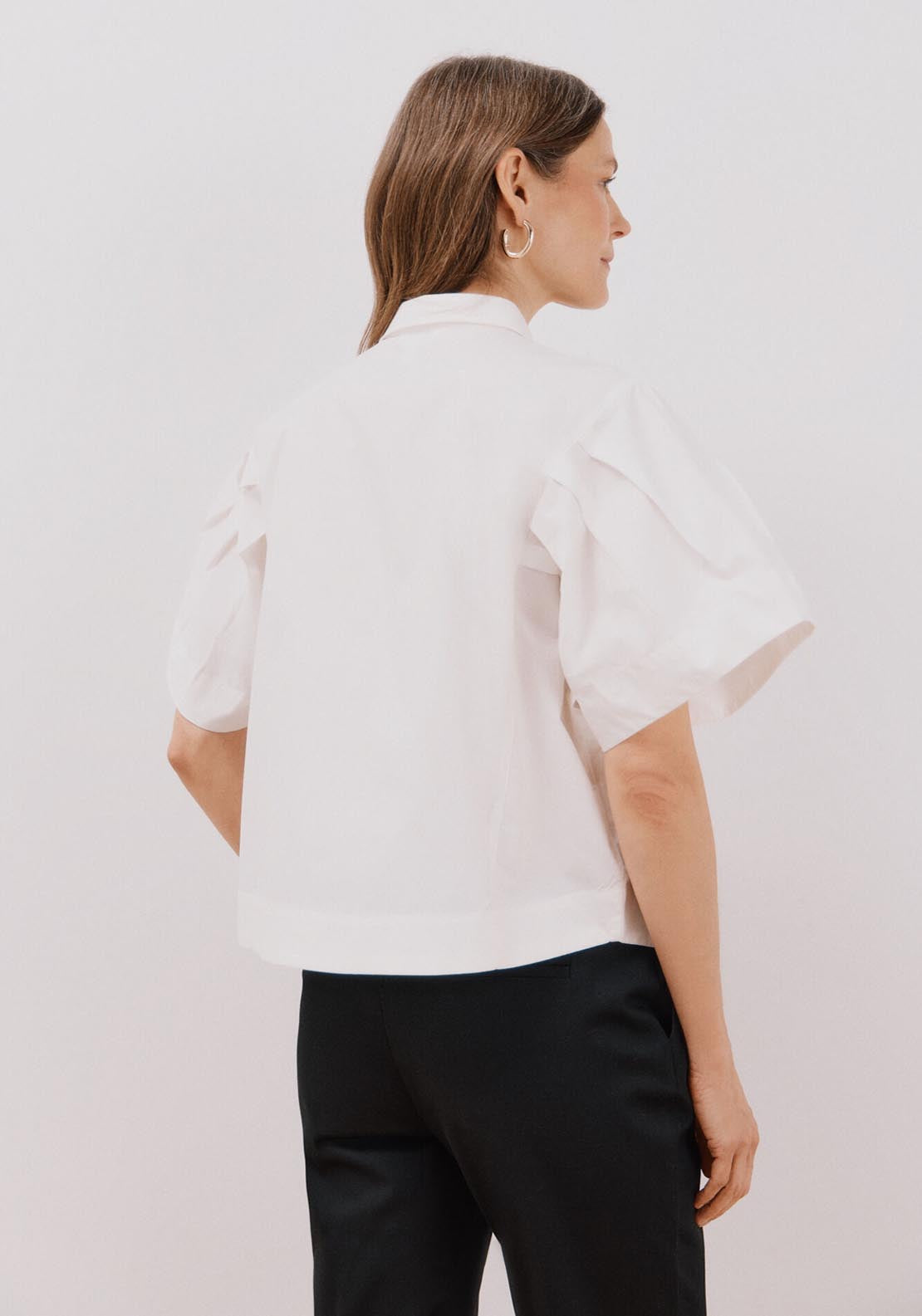 Cortefiel White Poplin Shirt - White 2 Shaws Department Stores