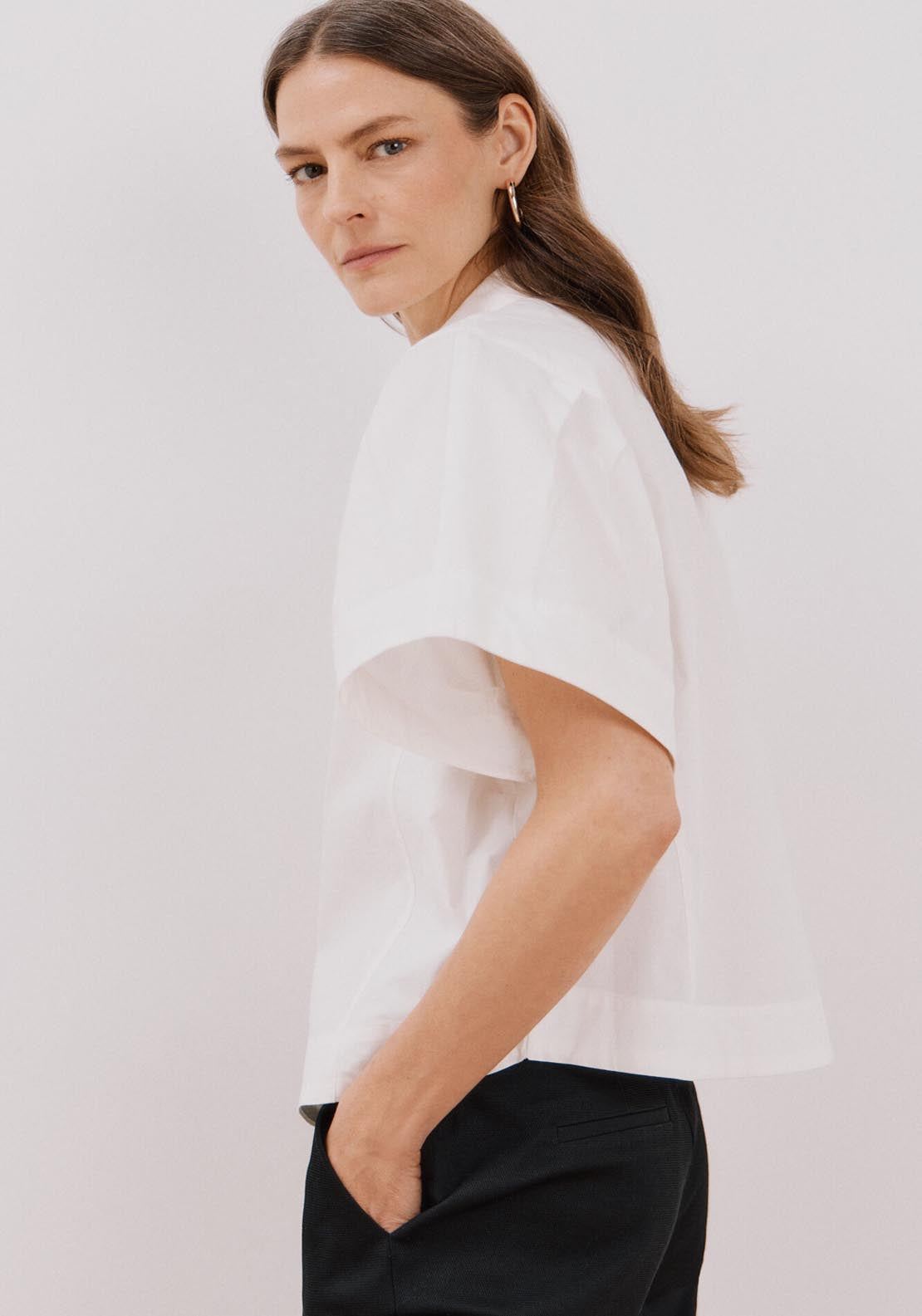 Cortefiel White Poplin Shirt - White 5 Shaws Department Stores