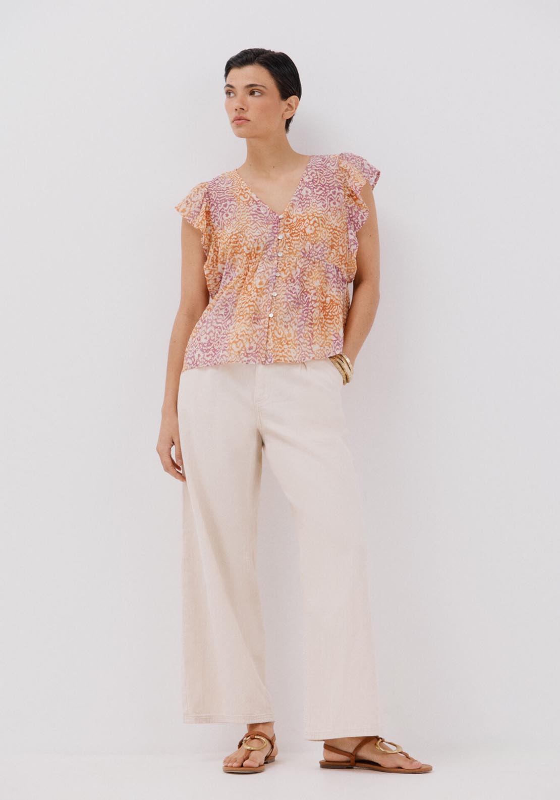 Cortefiel Blouse Top - Multicoloured 9 Shaws Department Stores