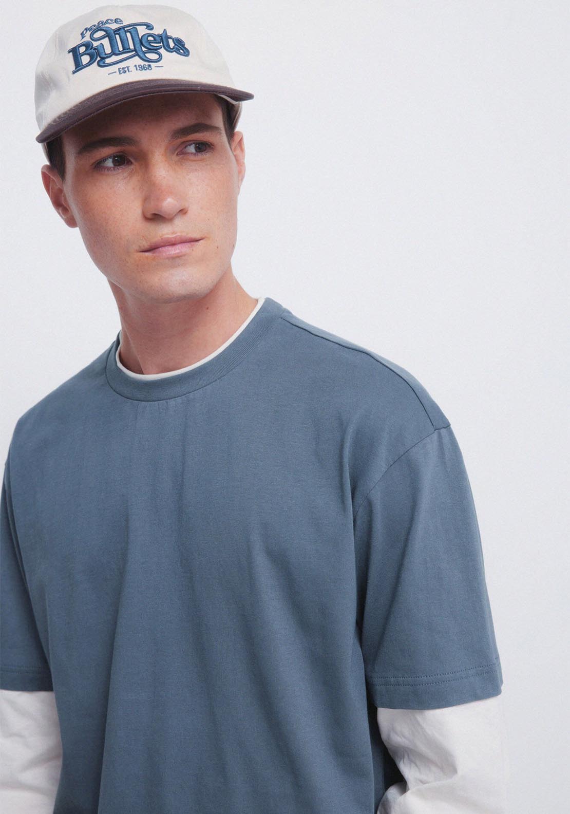 Double Long Sleeve T-Shirt - Blue