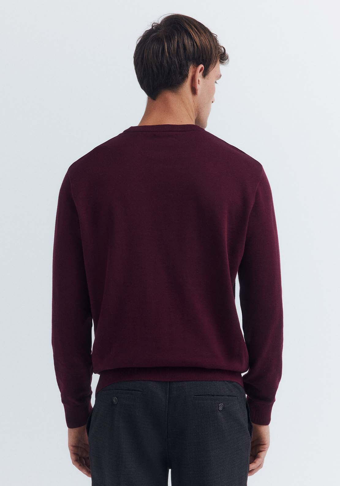Basic Long Sleeve Regular Fit Piqué Polo Shirt - Red