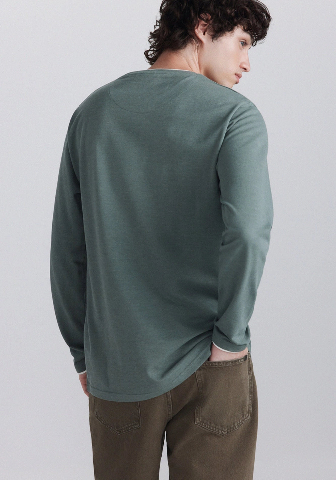 Double Crew Pique Ls Tee - Green