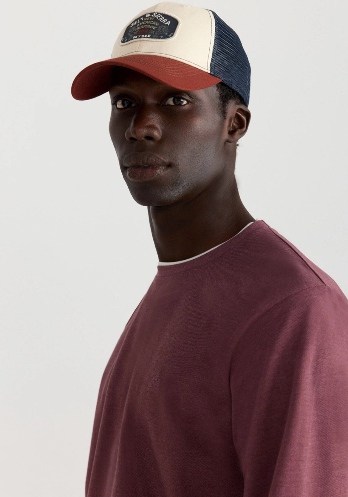 Double Crew Pique Ls Tee - Red