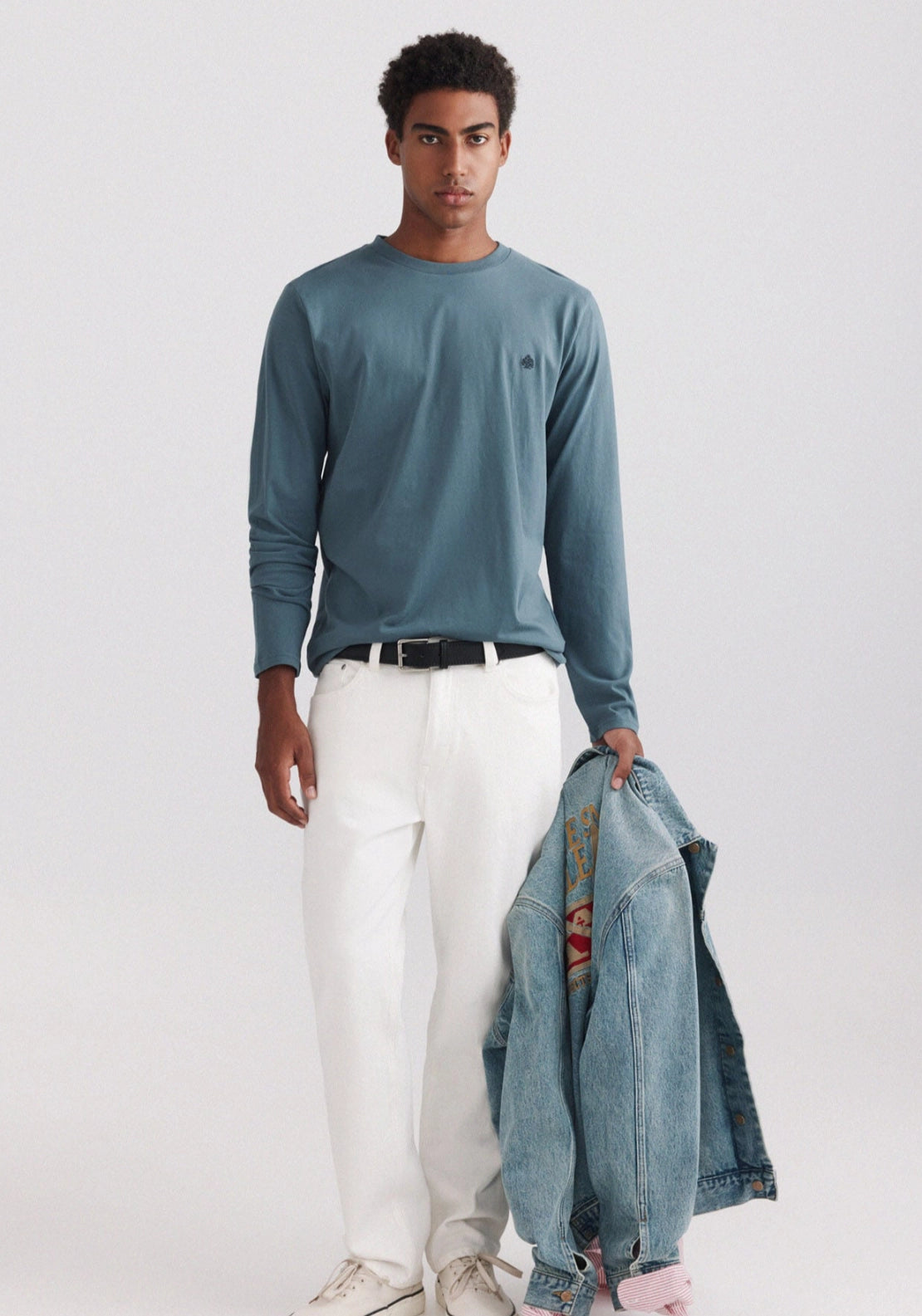 Springfield Basic T-Shirt - Blue 4 Shaws Department Stores