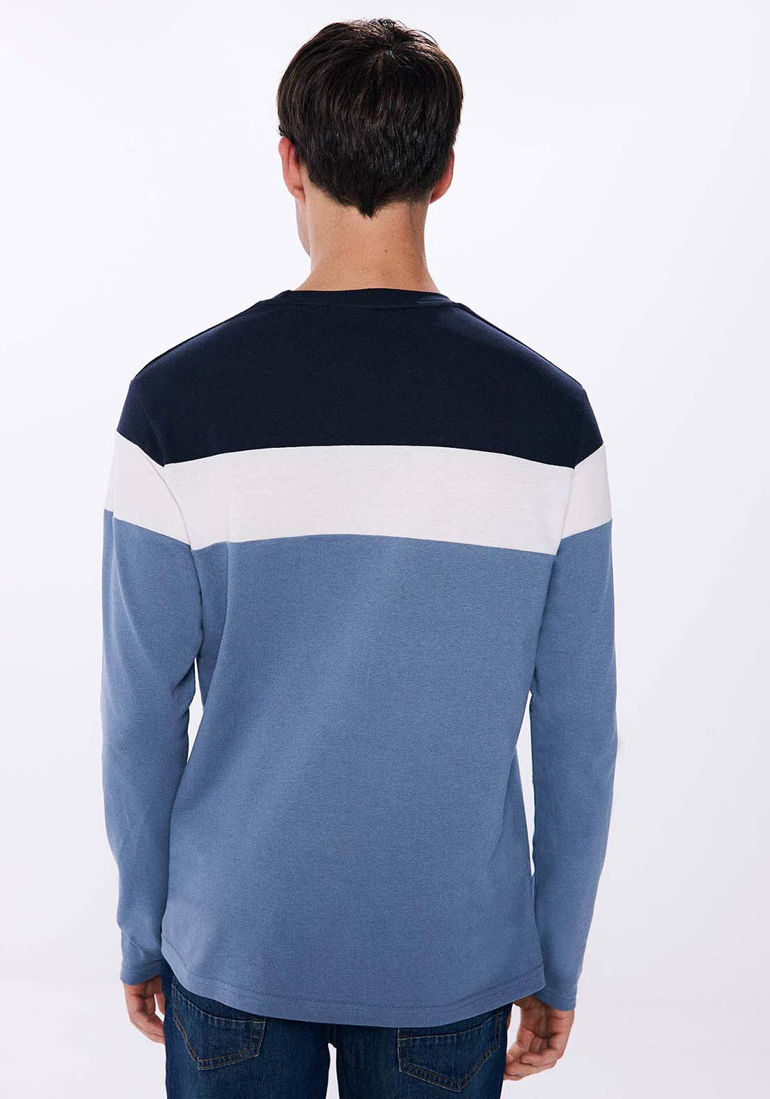 Springfield Cut long sleeve t-shirt - Blue 2 Shaws Department Stores