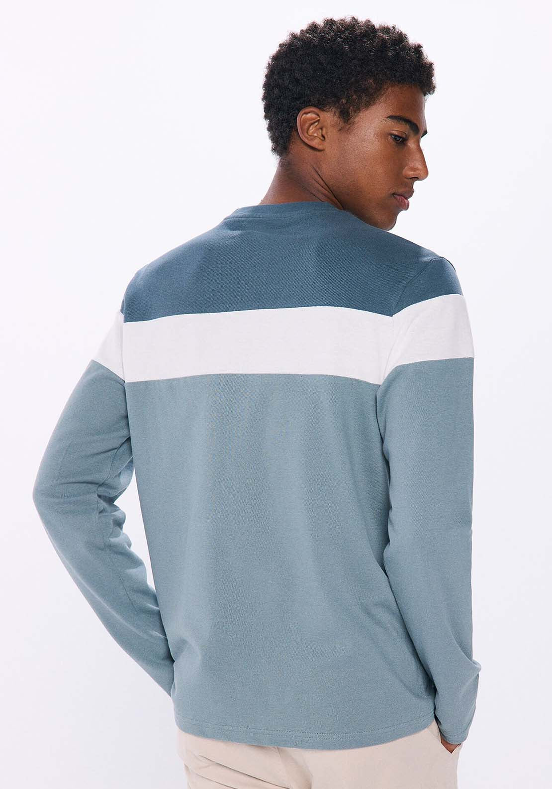 Springfield Cut long sleeve t-shirt - Blue 2 Shaws Department Stores