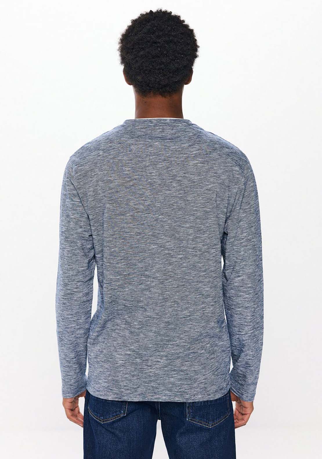Springfield Double Striped Long Sleeve T-Shirt - Blue 3 Shaws Department Stores
