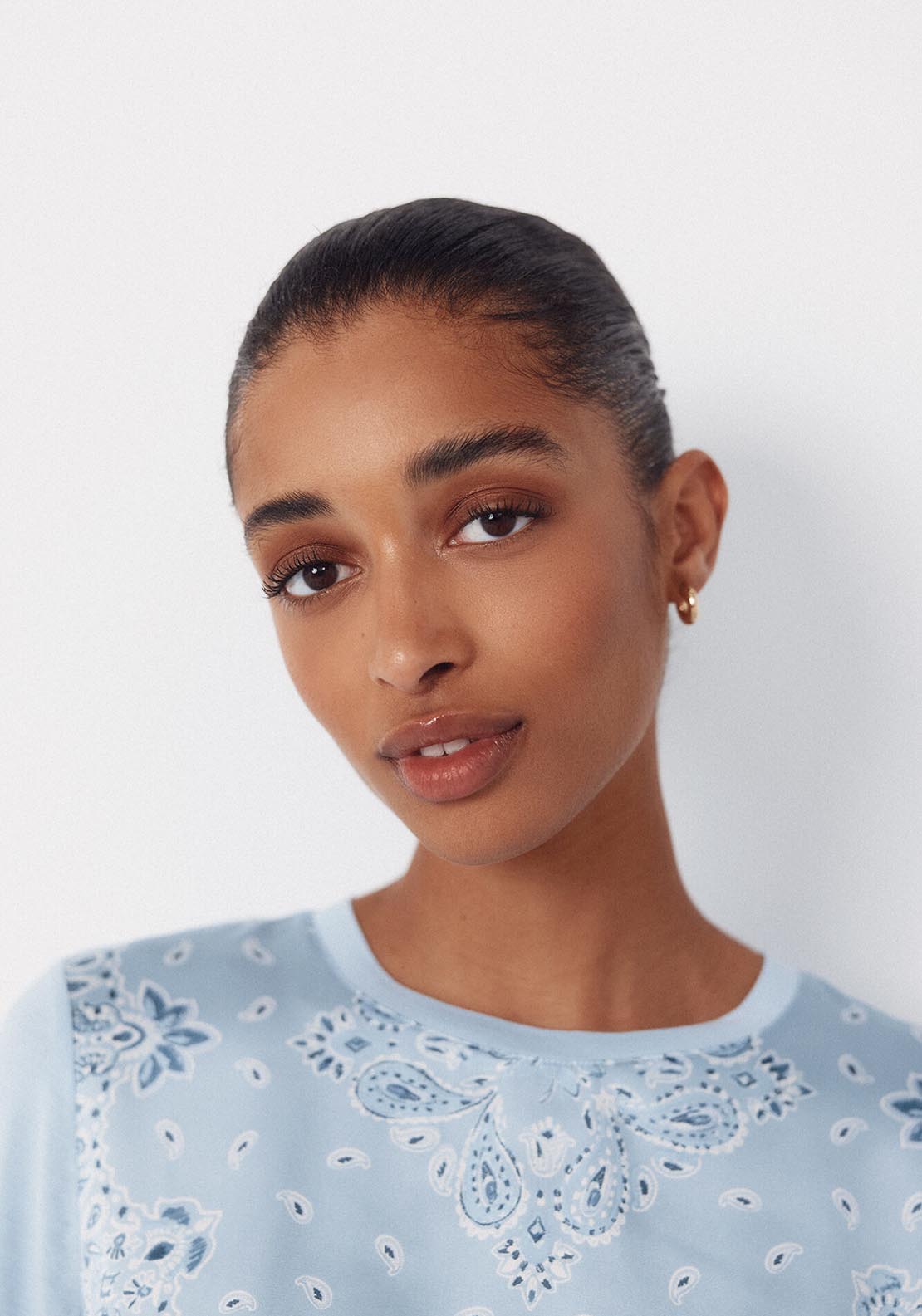 Combined Printed Top - Blue