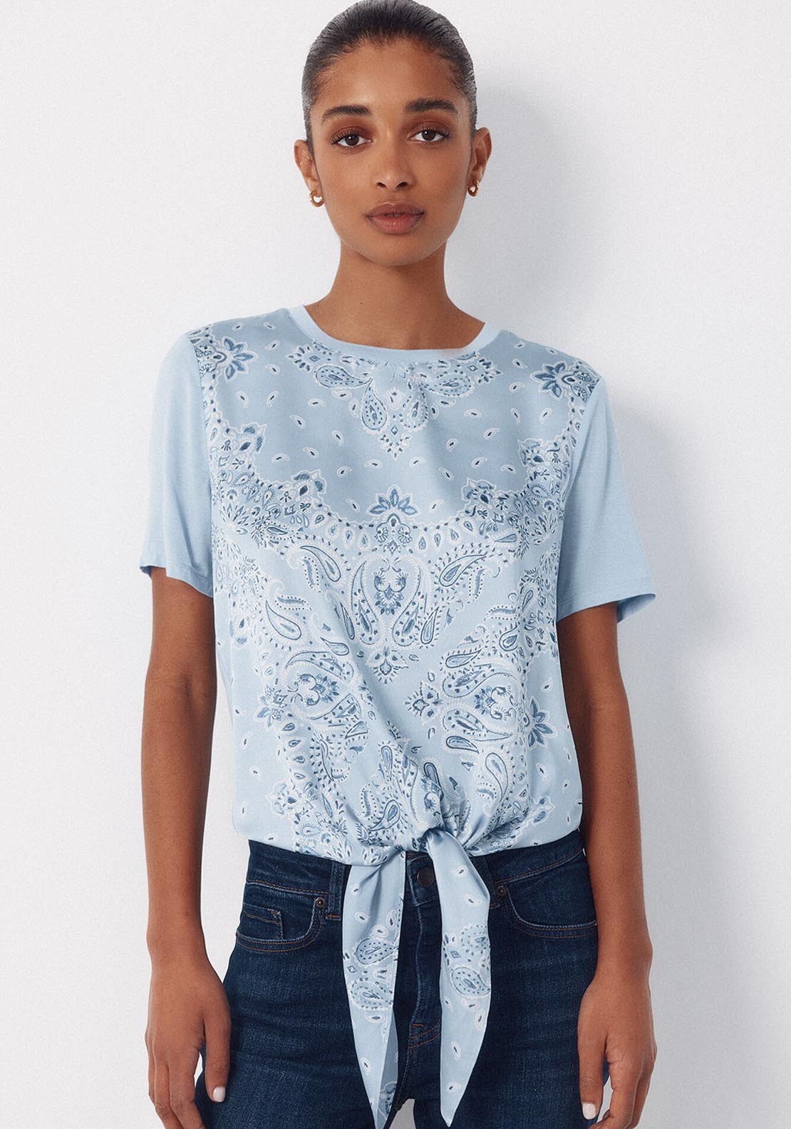 Combined Printed Top - Blue