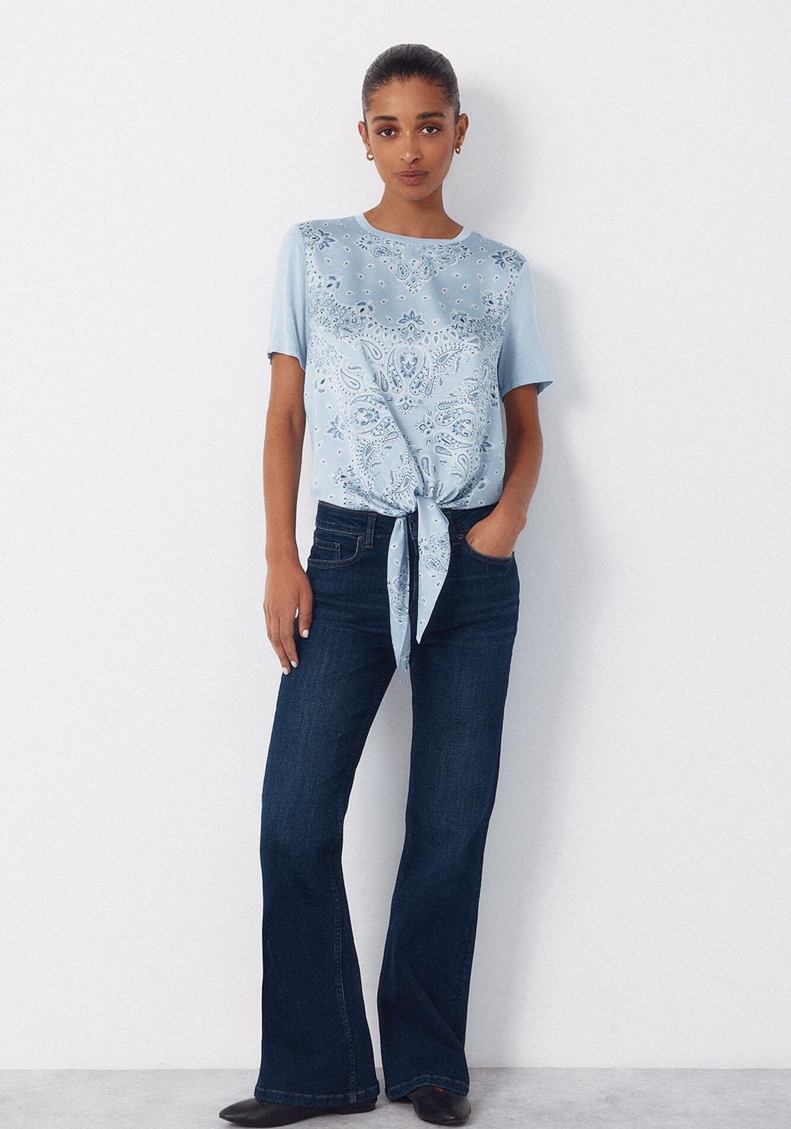 Combined Printed Top - Blue