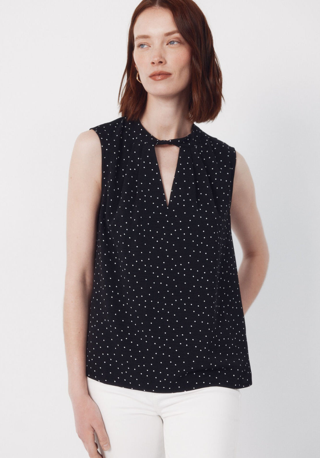 Cortefiel Cropped Teardrop Top - Grey 1 Shaws Department Stores