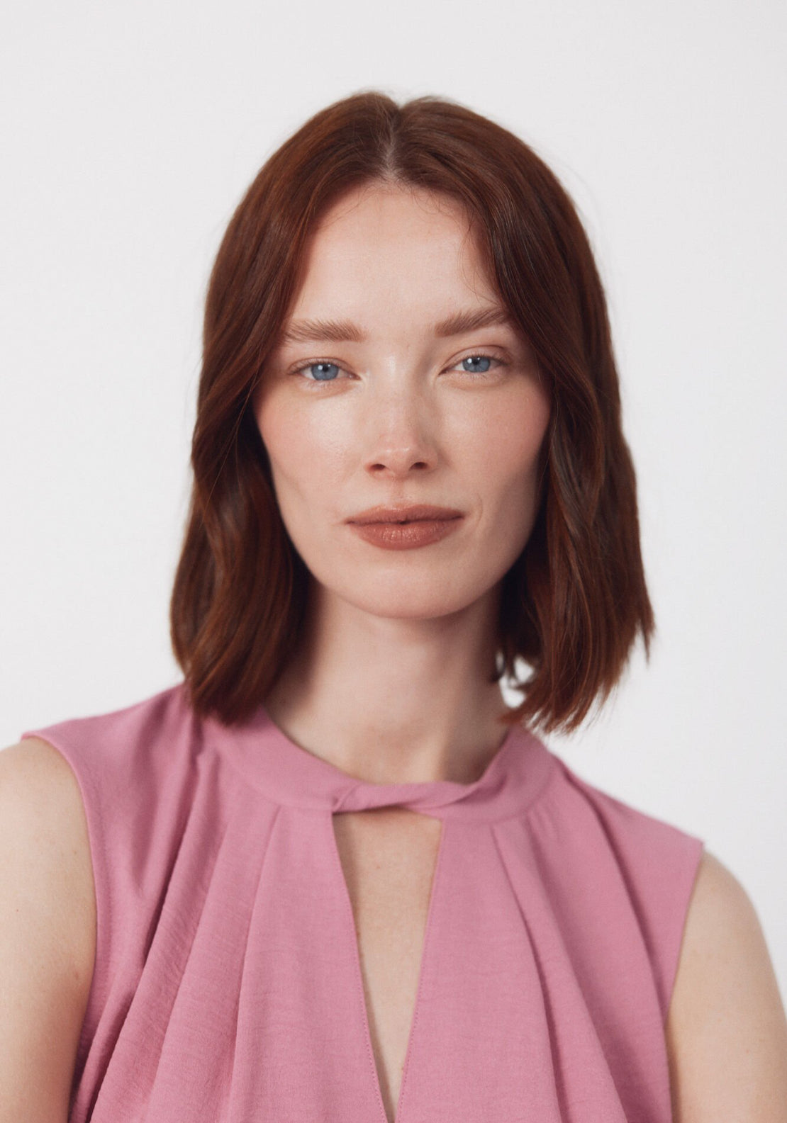 Cortefiel Cropped Teardrop Top - Pink 4 Shaws Department Stores