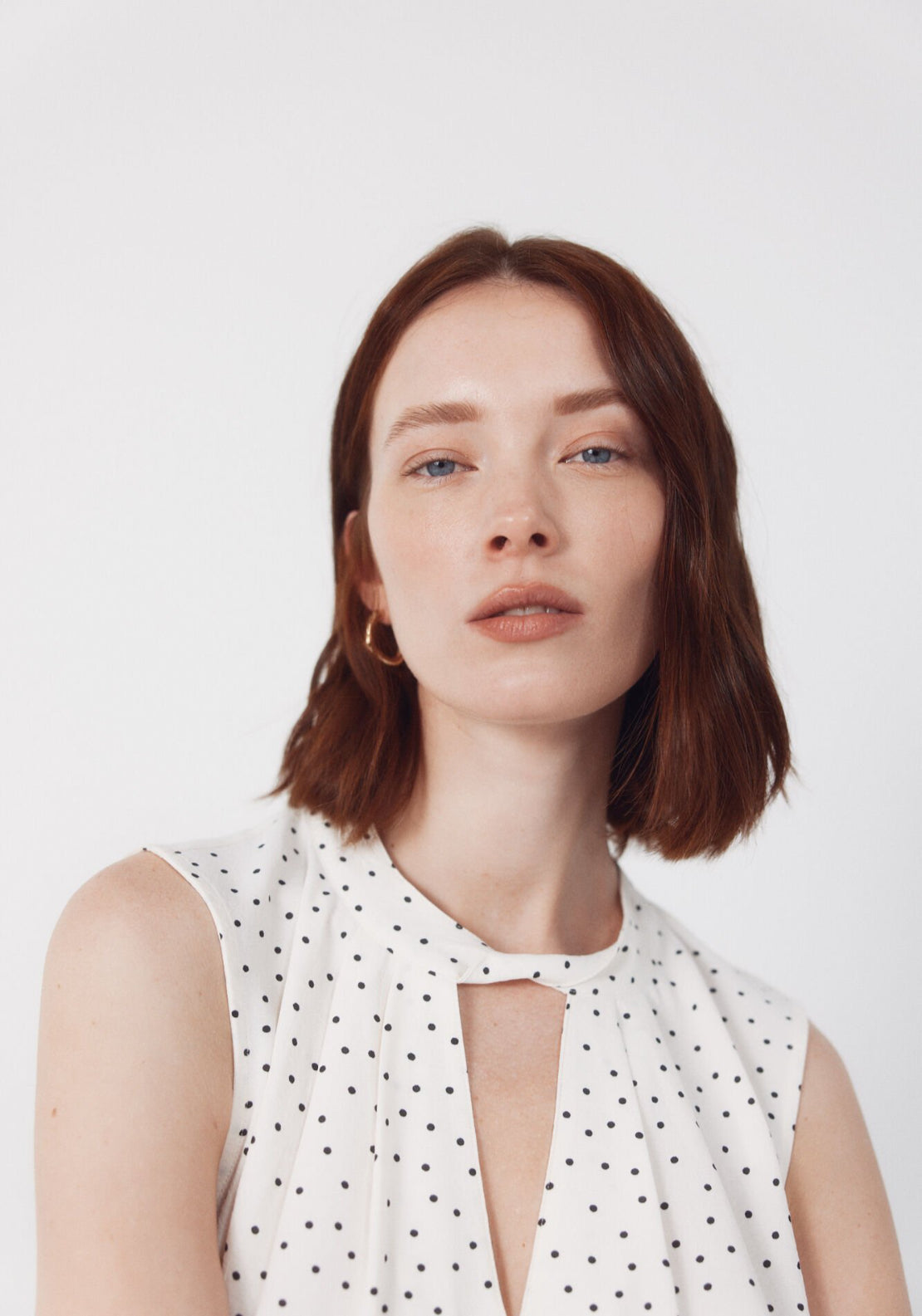 Cortefiel Cropped Teardrop Top - White 3 Shaws Department Stores