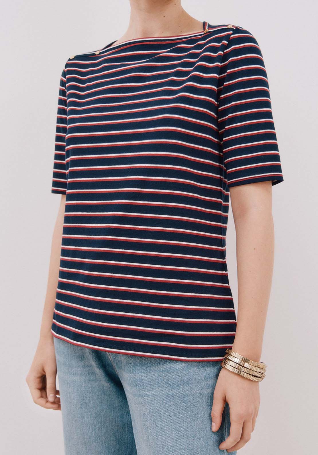 Essential Boat Neck T-Shirt - Blue