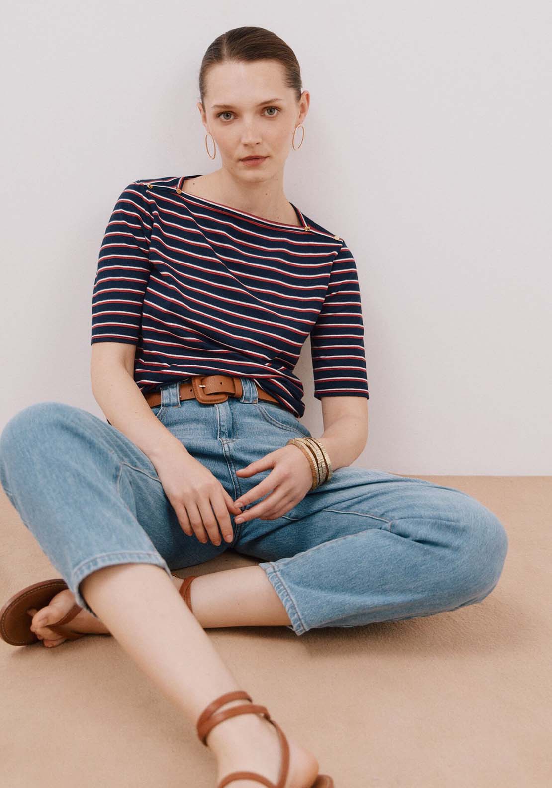 Essential Boat Neck T-Shirt - Blue