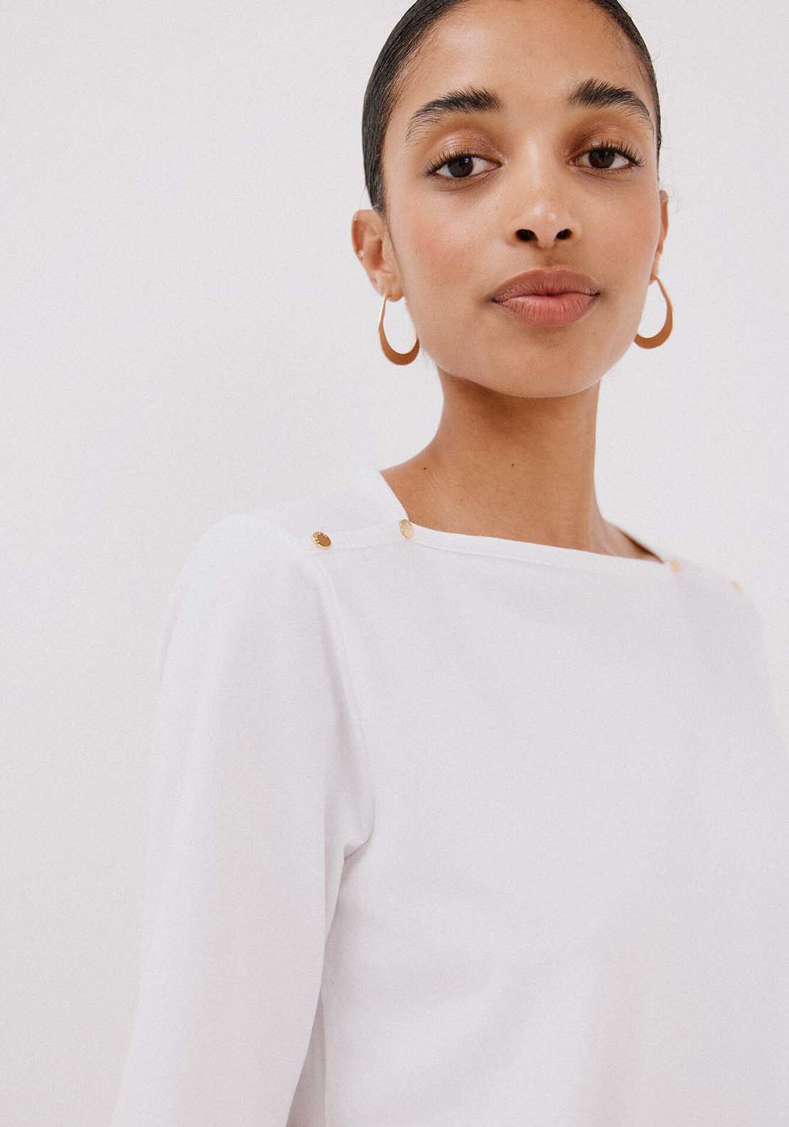 Essential Boat Neck T-Shirt - White