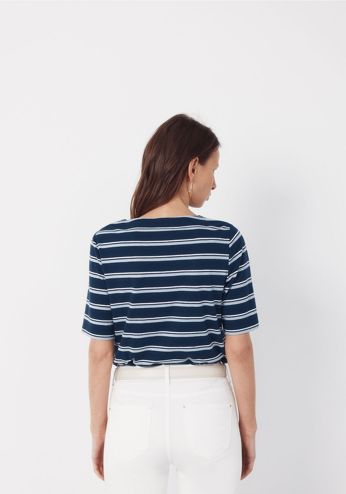 Cortefiel French Sleeves T Shirt - Blue 2 Shaws Department Stores