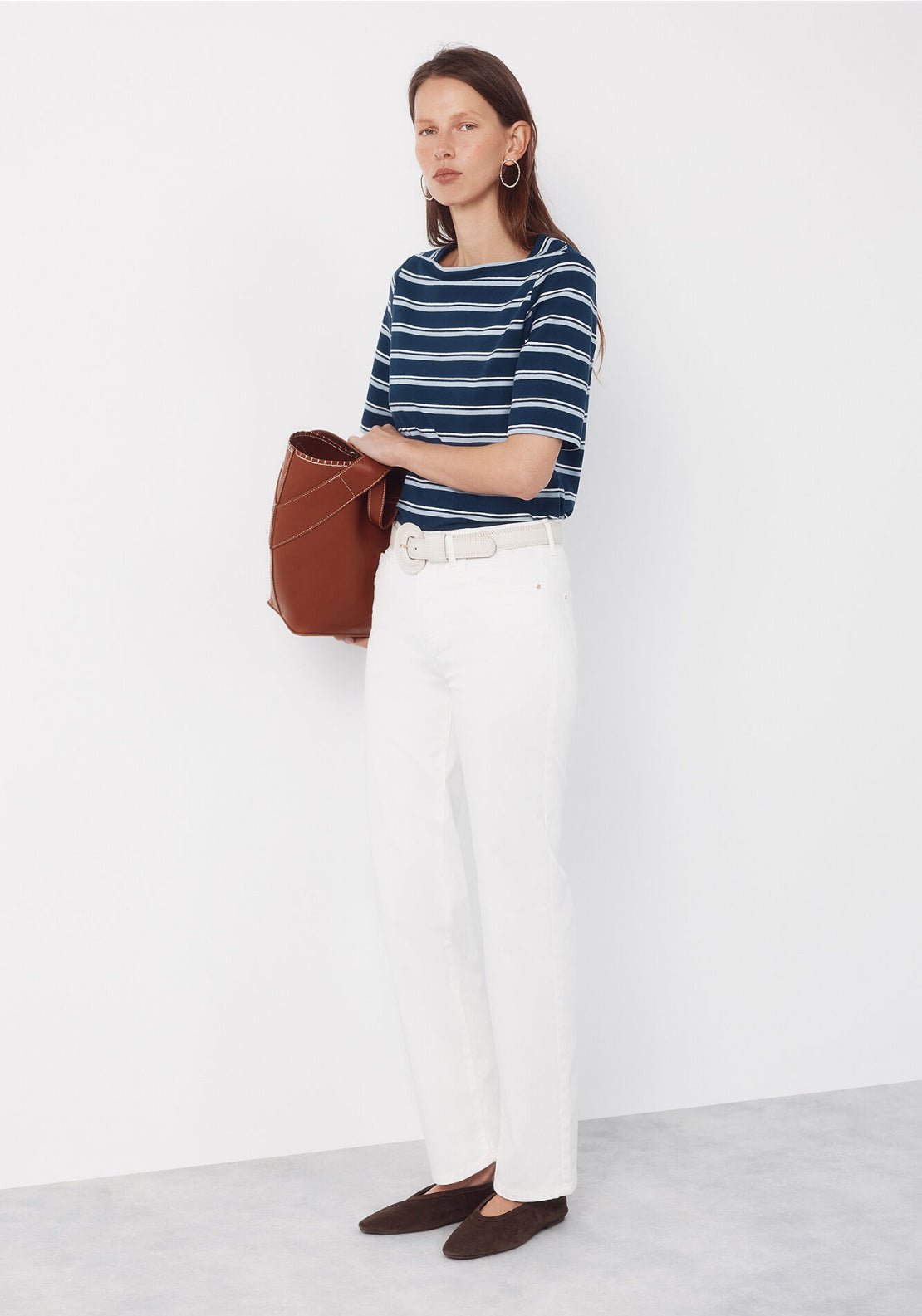 Cortefiel French Sleeves T Shirt - Blue 3 Shaws Department Stores