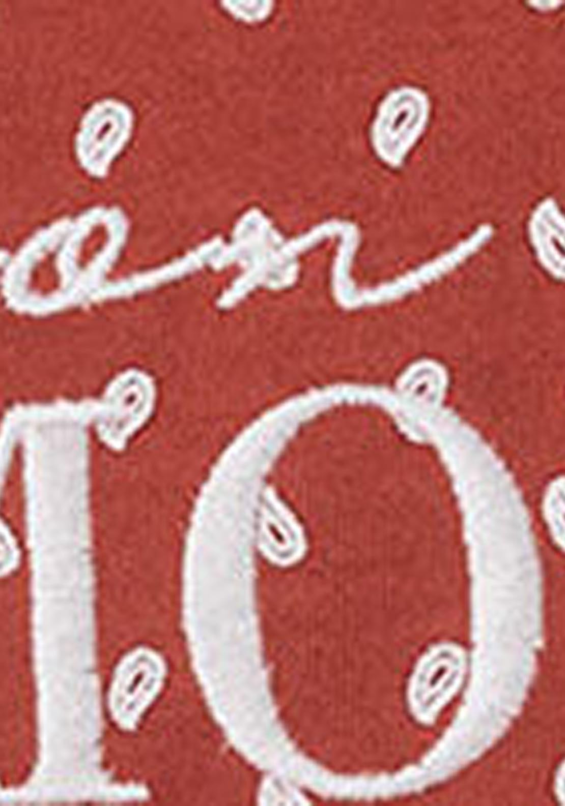 Positional Print T Shirt - Red