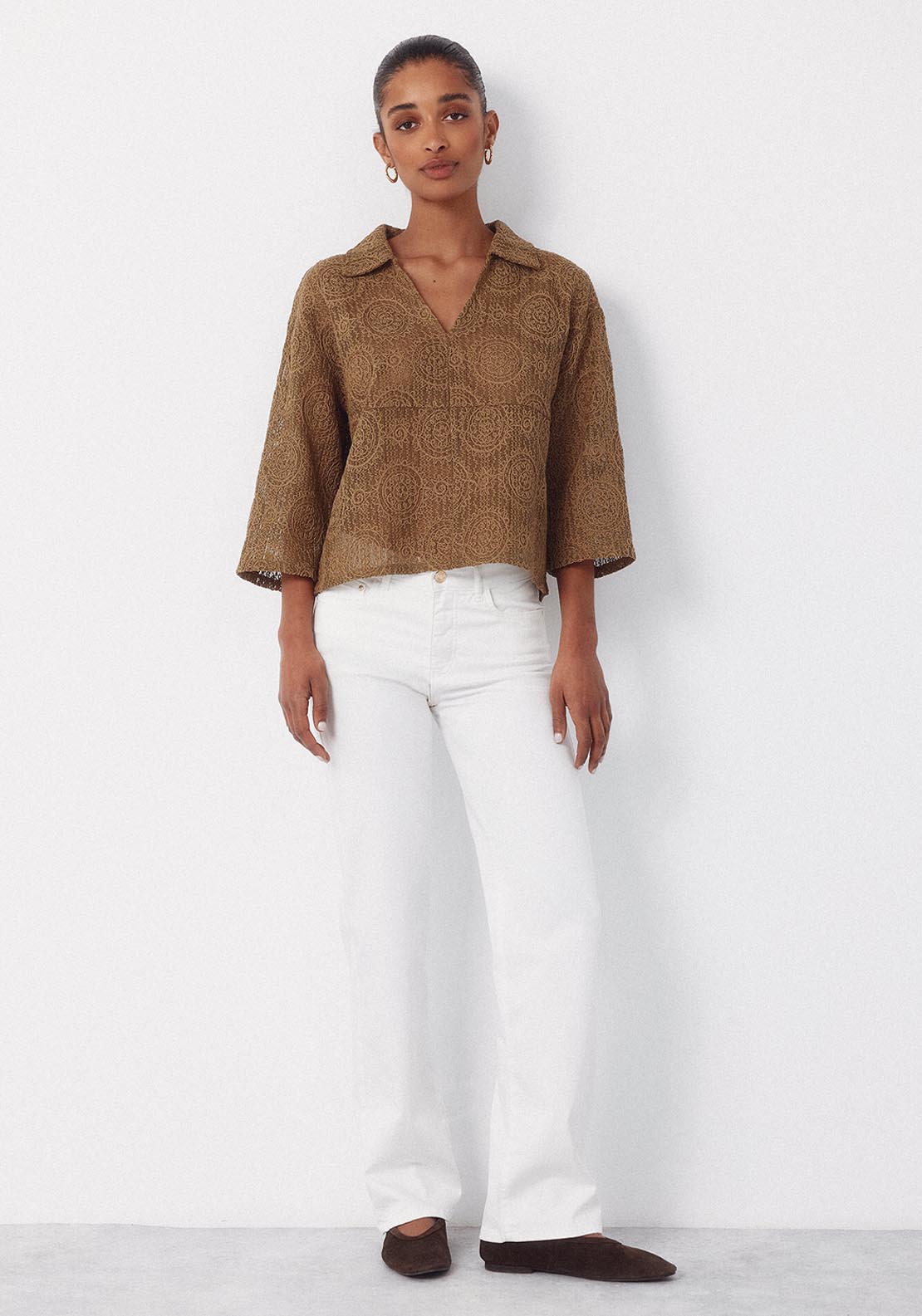 Embroidered Rustic Polo Shirt - Green